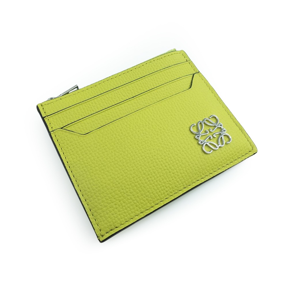 【LOEWE 羅威】 LOEWE 石紋小牛皮Anagram方形卡套 (青綠) __DVSHOP 保證正貨 台灣現貨不用等-細節圖4