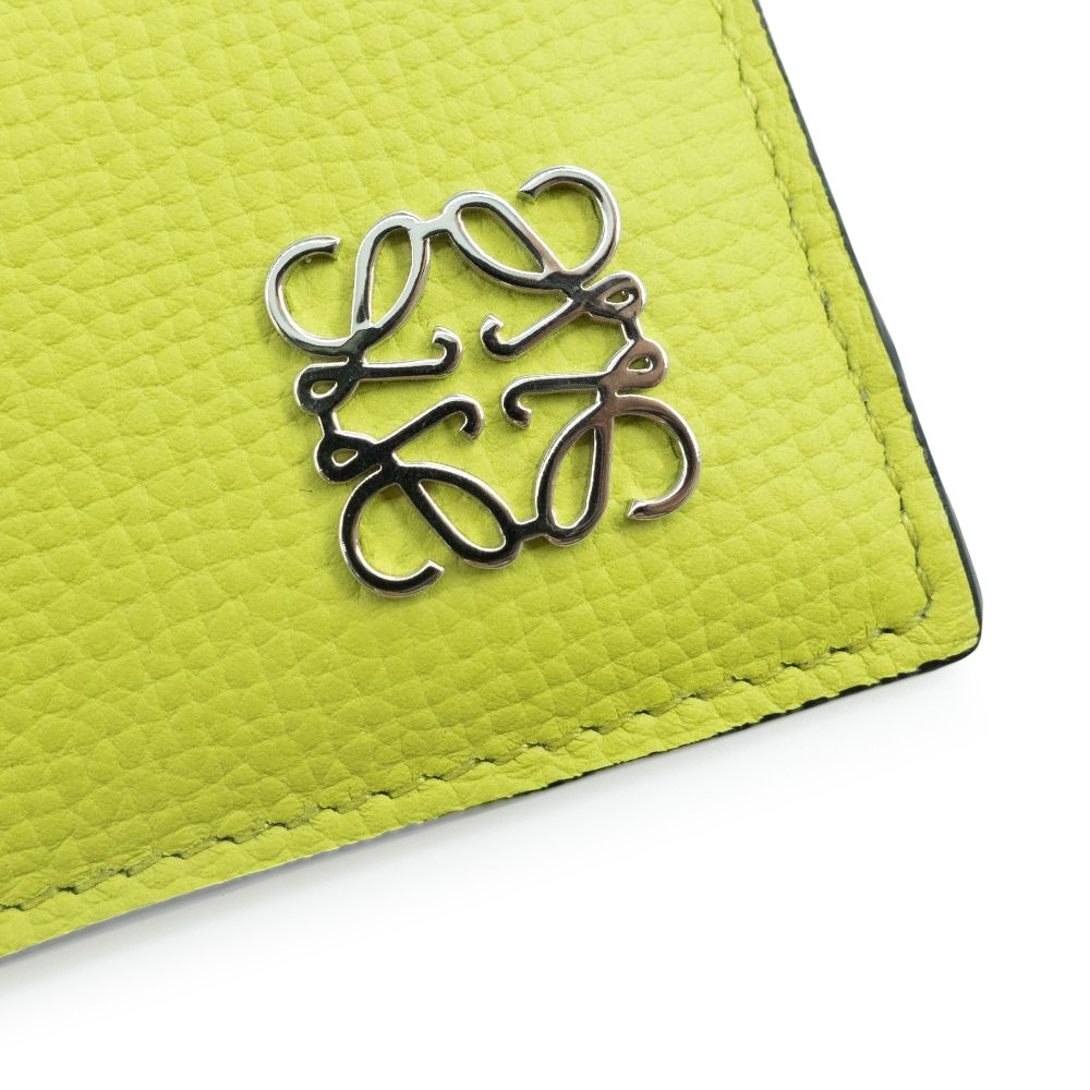 【LOEWE 羅威】 LOEWE 石紋小牛皮Anagram方形卡套 (青綠) __DVSHOP 保證正貨 台灣現貨不用等-細節圖6