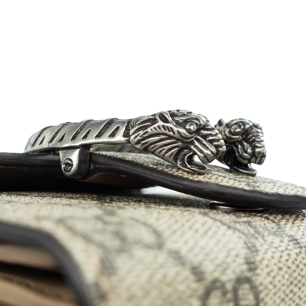 【GUCCI 古馳】 GUCCI DIONYSUS 馬蹄扣 短夾 [棕]  __DVSHOP 保證正貨 台灣現貨不用等-細節圖5