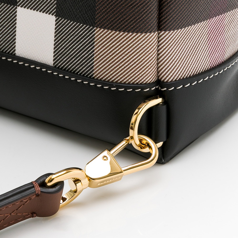BURBERRY 巴寶莉  掀蓋抽繩磁扣格紋皮革微型後背包__DVSHOP 保證正貨 台灣現貨不用等-細節圖6