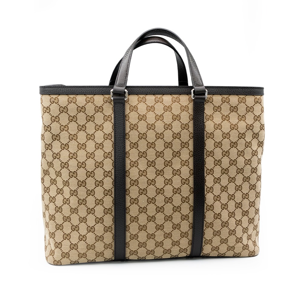 【GUCCI 古馳】 GUCCI 老花大托特包/肩背包 (咖)  __DVSHOP 保證正貨 台灣現貨不用等-細節圖4