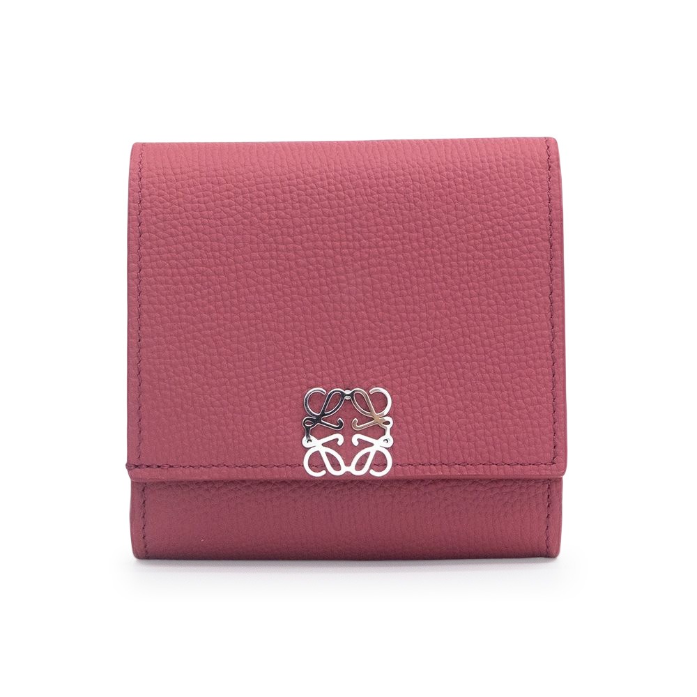 【LOEWE 羅威】 LOEWE 石紋小牛皮Anagram翻蓋短夾  __DVSHOP 保證正貨 台灣現貨不用等-細節圖4