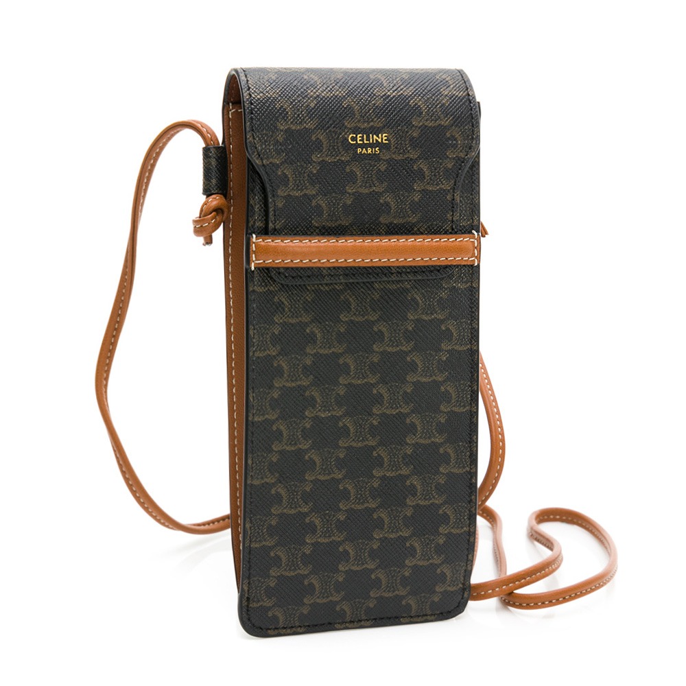 【CELINE 思琳】CELINE TRIOMPHE帆布及羊皮太陽眼鏡收納包 __DVSHOP 保證正貨 台灣現貨不用等-細節圖2