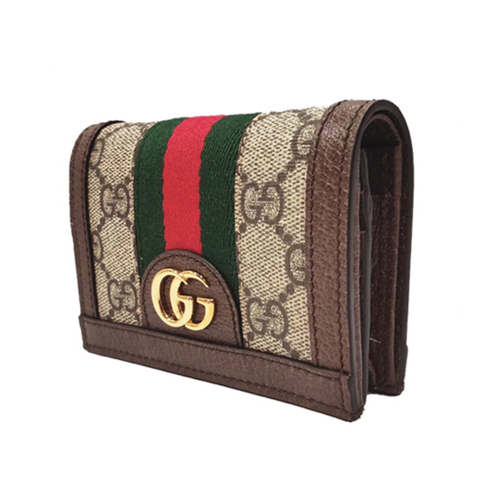 【GUCCI 古馳】 GUCCI Ophidia 對折短夾 (咖)  __DVSHOP 保證正貨 台灣現貨不用等-細節圖2
