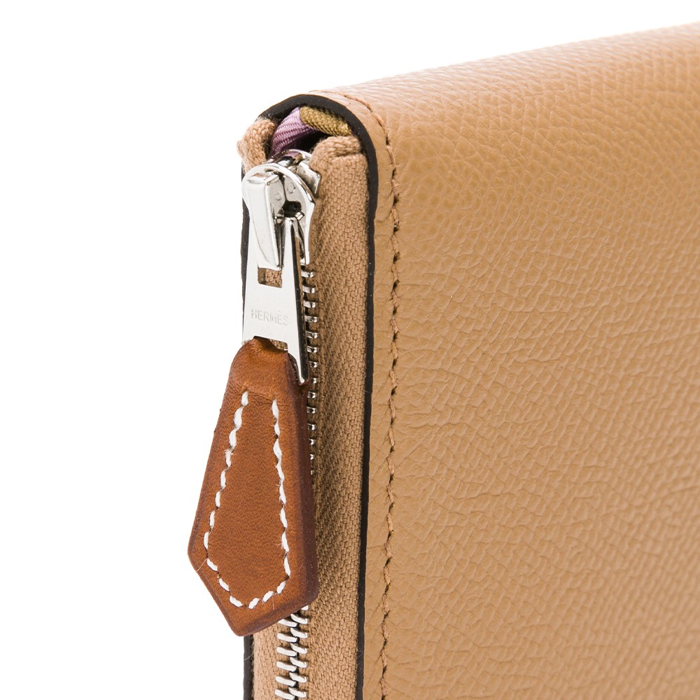 【HERMES 愛馬仕】 HERMES 絲巾短夾 (棕/內粉繩索)   __DVSHOP 保證正貨 台灣現貨不用等-細節圖5