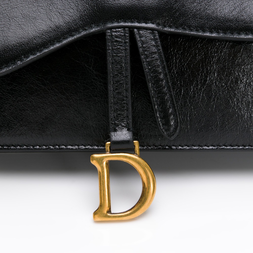 【DIOR 迪奧】DIOR  SADDLE腰包 (黑亮皮)  __DVSHOP 保證正貨 台灣現貨不用等-細節圖5