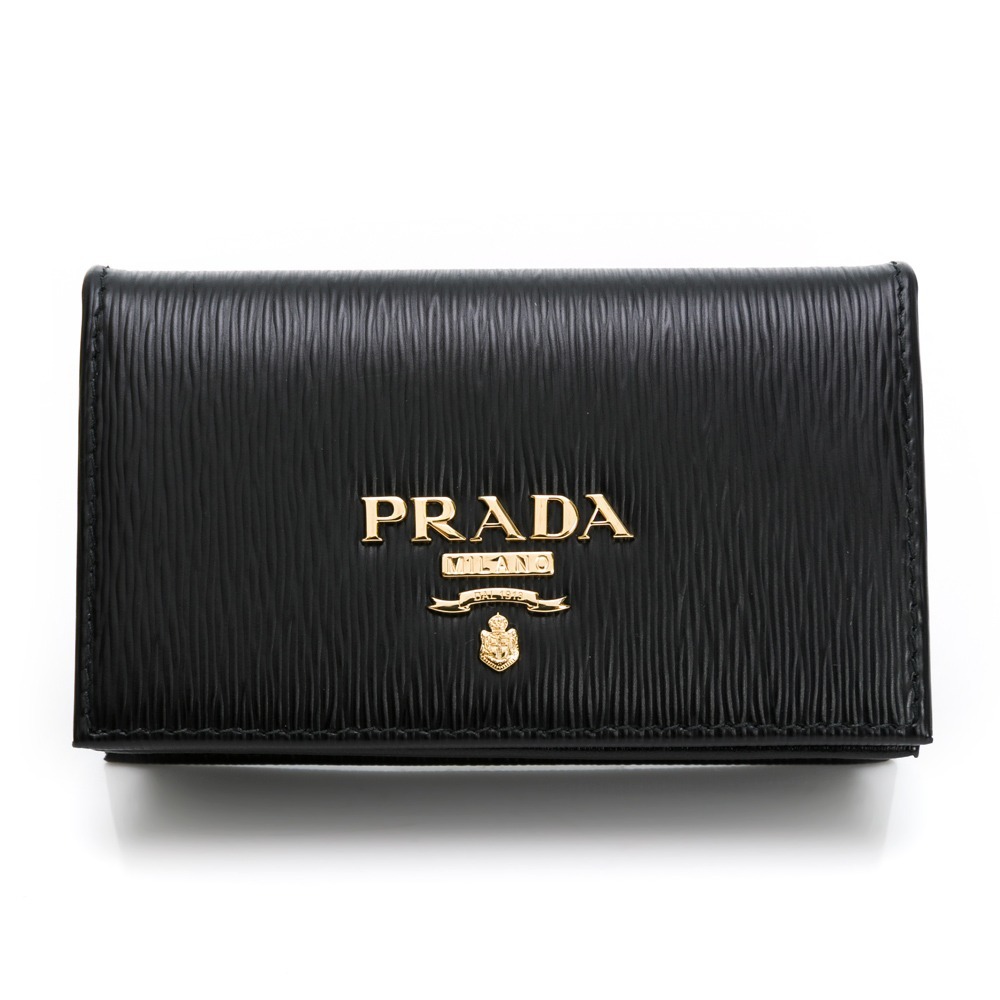 【PRADA 普拉達】 PRADA 金字 掀蓋式卡包 __DVSHOP 保證正貨 台灣現貨不用等-細節圖2