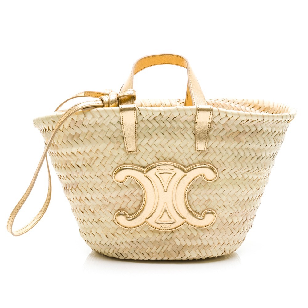 【CELINE 思琳】 凱旋門竹編斜背/手提兩用包  __DVSHOP 保證正貨 台灣現貨不用等-細節圖5