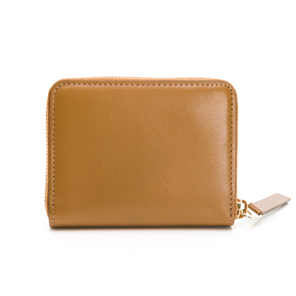 【TODS】 TODS DoubleT金屬設計皮革拉鍊短夾 -咖啡色  __DVSHOP 保證正貨 台灣現貨不用等-細節圖3