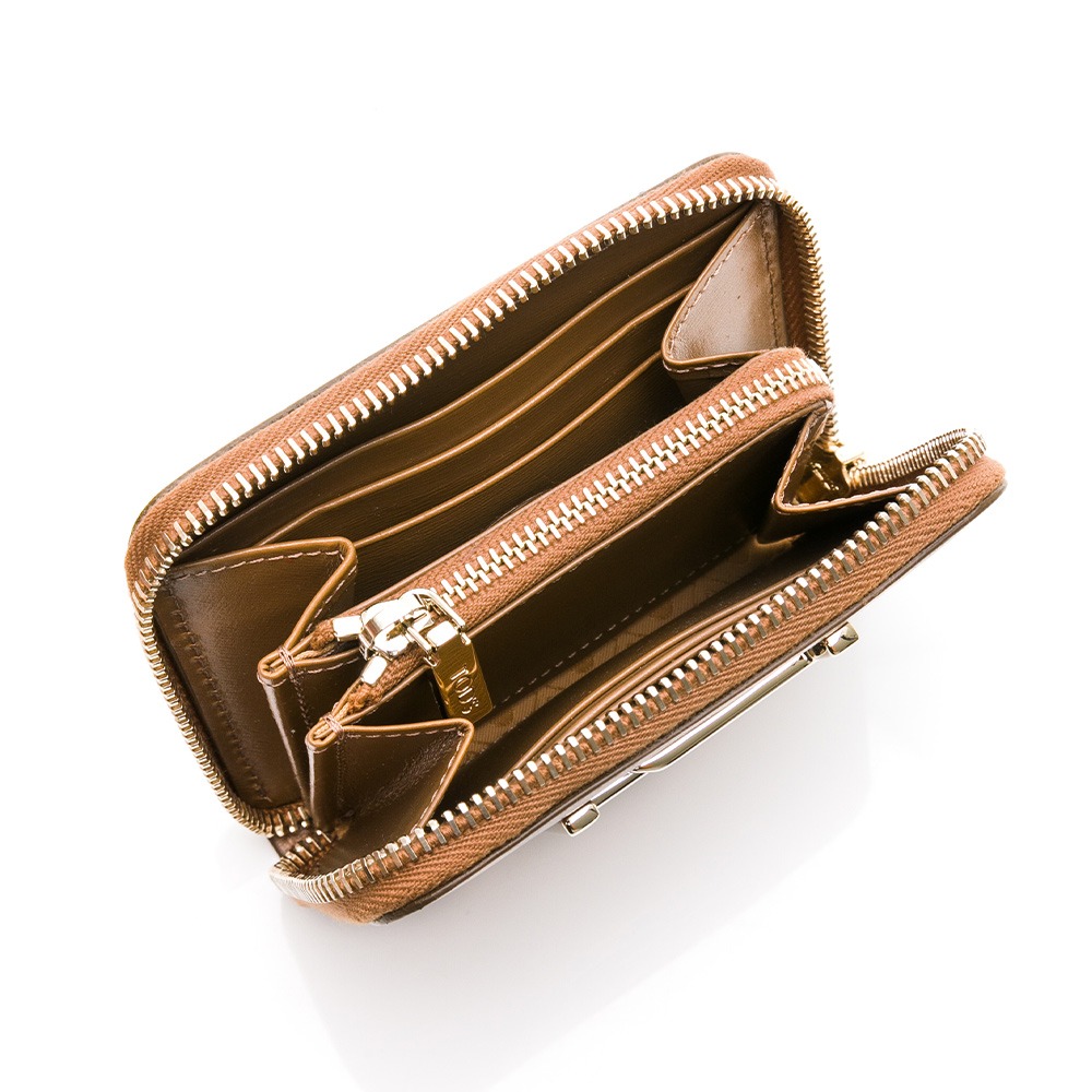 【TODS】 TODS DoubleT金屬設計皮革拉鍊短夾 -咖啡色  __DVSHOP 保證正貨 台灣現貨不用等-細節圖4