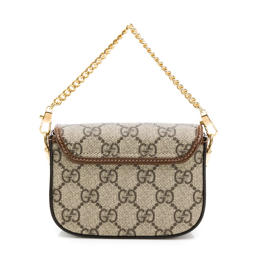 【GUCCI 古馳】 GUCCI 1955馬銜扣迷你斜背包 (老花棕)  __DVSHOP 保證正貨 台灣現貨不用等-細節圖3