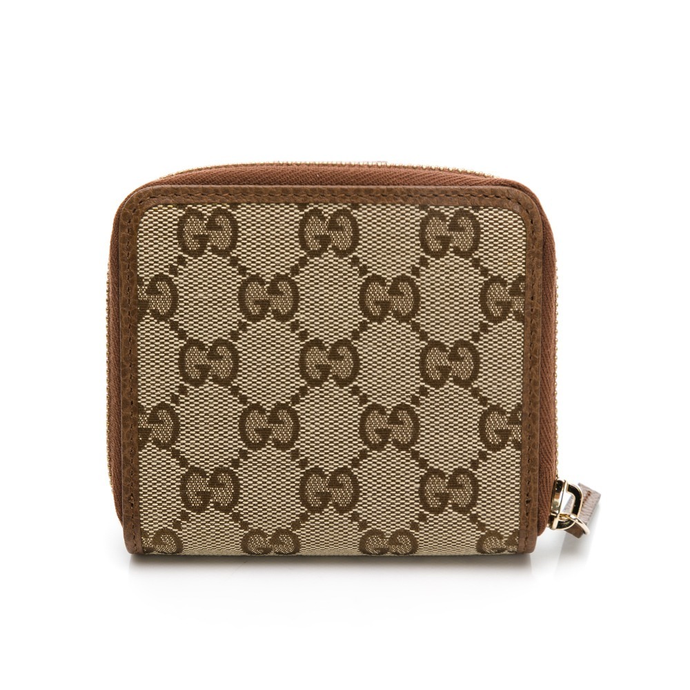 【GUCCI 古馳】 GUCCI 老花對開後ㄇ拉短夾 (棕)  __DVSHOP 保證正貨 台灣現貨不用等-細節圖3