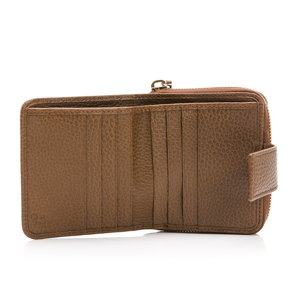 【GUCCI 古馳】 GUCCI 老花對開後ㄇ拉短夾 (棕)  __DVSHOP 保證正貨 台灣現貨不用等-細節圖4