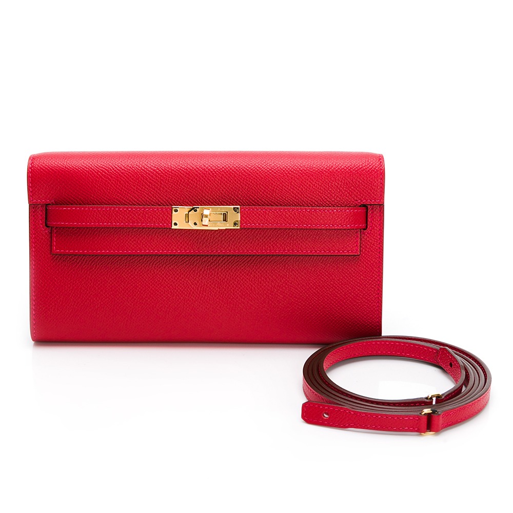 【HERMES 愛馬仕】 HERMES KELLY TO GO 紅+金logo__DVSHOP 保證正貨 台灣現貨不用等-細節圖2