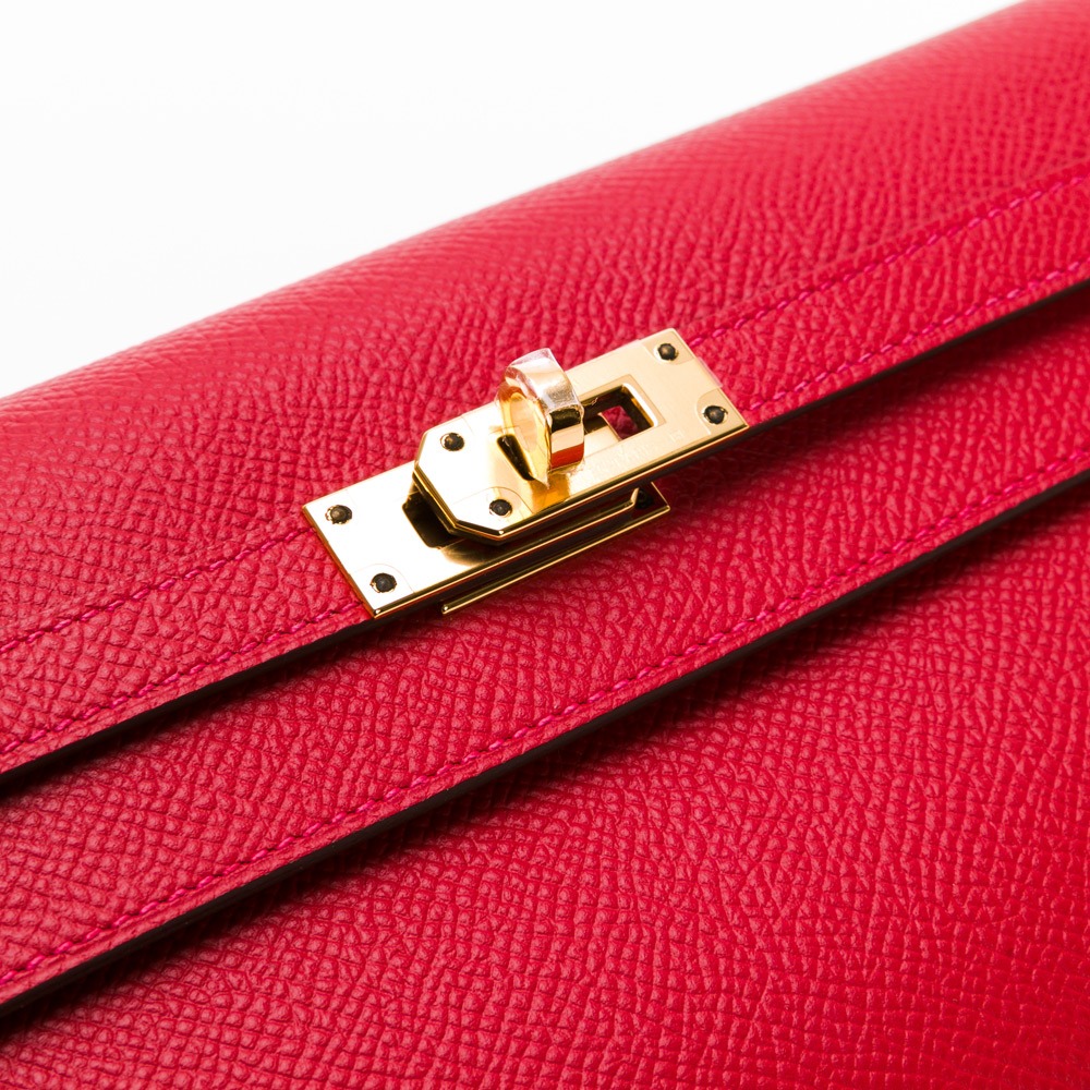 【HERMES 愛馬仕】 HERMES KELLY TO GO 紅+金logo__DVSHOP 保證正貨 台灣現貨不用等-細節圖6