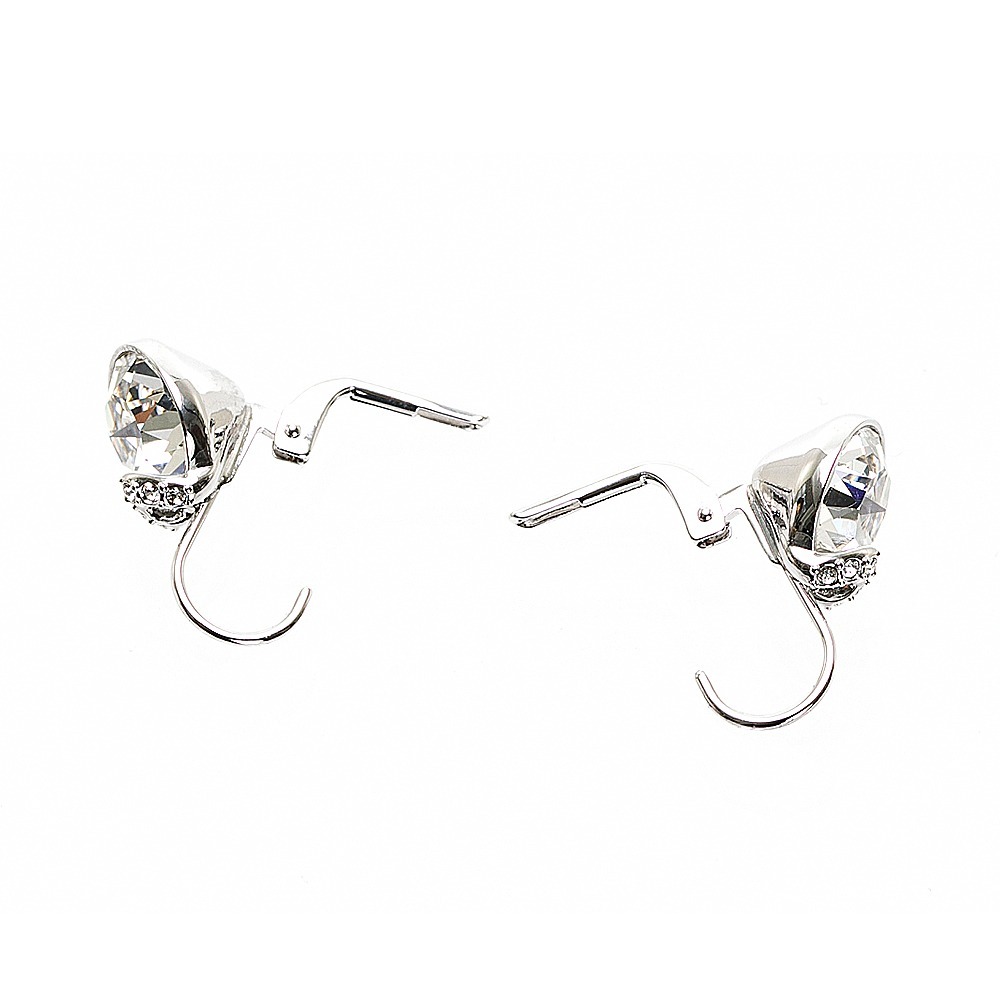 【SWAROVSKI施華洛世奇】Bella V 水滴形耳環 (白色, 鍍白金色)  __DVSHOP 保證正貨 台灣現貨-細節圖2