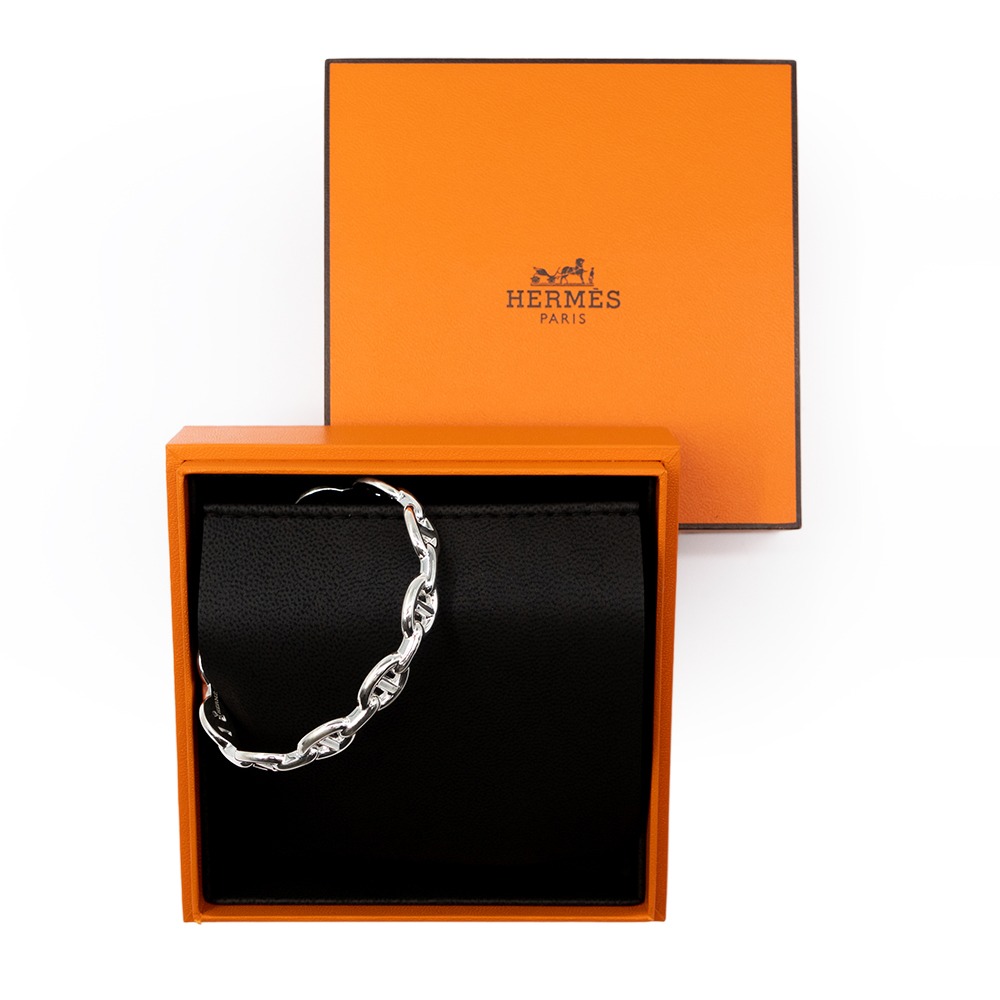 【HERMES 愛馬仕】 HERMES 豬鼻子純銀手環  __DVSHOP 保證正貨 台灣現貨不用等-細節圖2