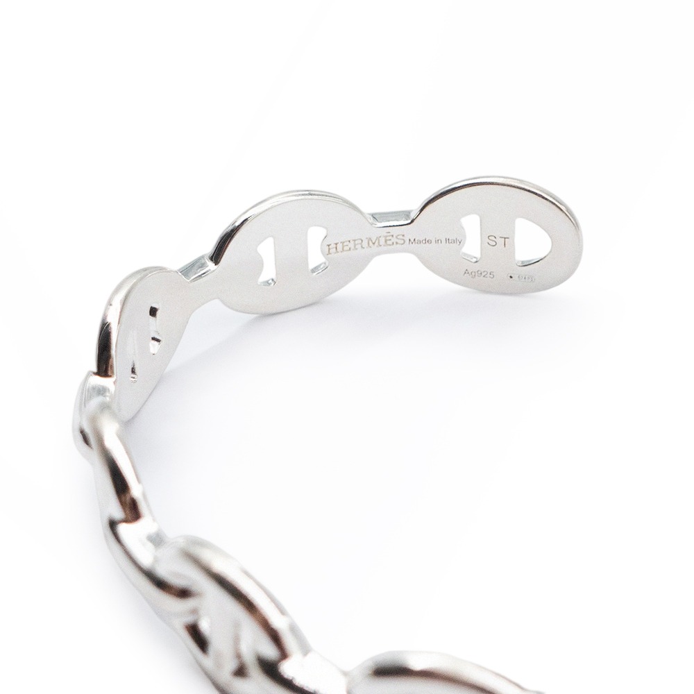 【HERMES 愛馬仕】 HERMES 豬鼻子純銀手環  __DVSHOP 保證正貨 台灣現貨不用等-細節圖5
