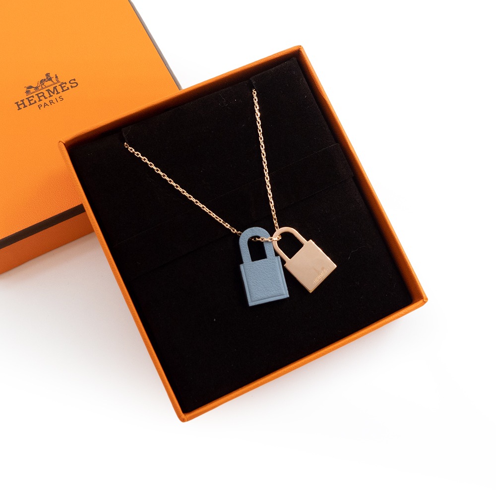 【HERMES 愛馬仕】HERMES 經典OKelly系列 鎖頭造型吊墜項鍊 __DVSHOP 保證正貨 台灣現貨不用等-細節圖3