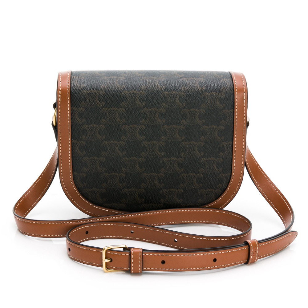 【CELINE 思琳】CELINE TEEN BESACE老花斜背包 (棕老花) __DVSHOP 保證正貨 台灣現貨不-細節圖3