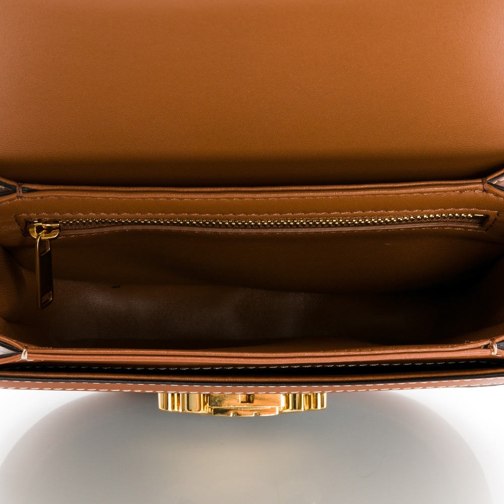 【CELINE 思琳】CELINE TEEN BESACE老花斜背包 (棕老花) __DVSHOP 保證正貨 台灣現貨不-細節圖4