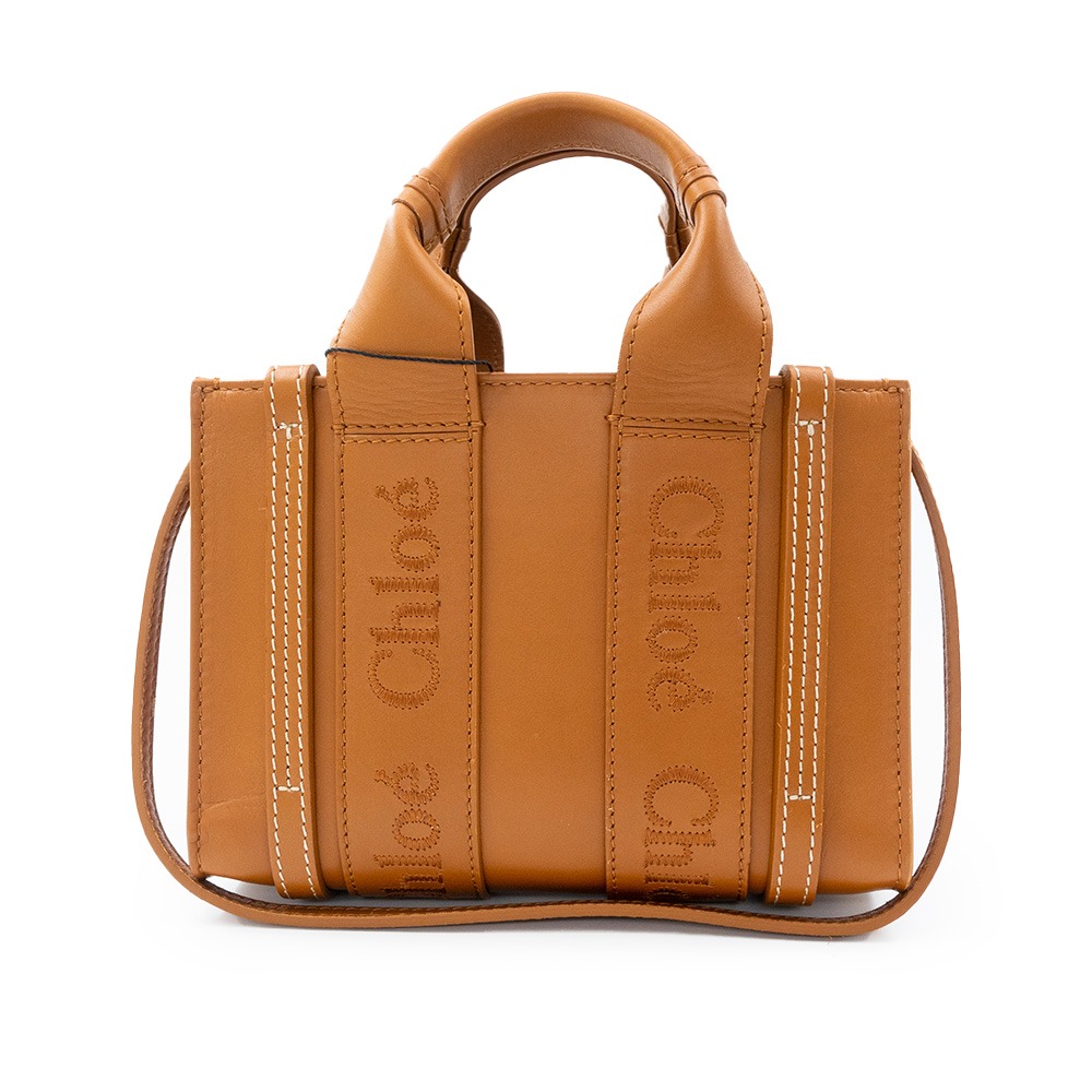 【CHLOE 蔻依】CHLOE Woody 皮革手提/斜背迷你 托特包 __DVSHOP 保證正貨 台灣現貨不用等-細節圖3