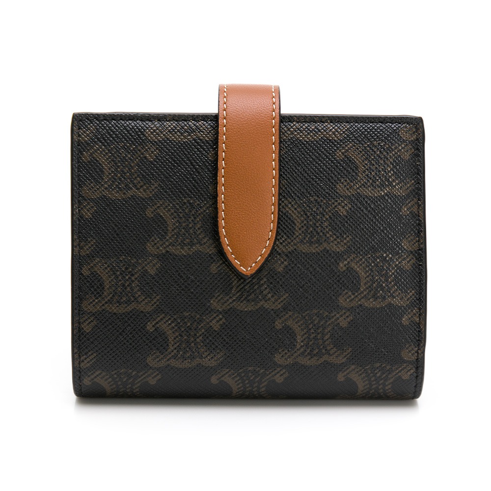 【CELINE 思琳】 CELINE TRIOMPHE 老花中線短夾 中夾-細節圖3