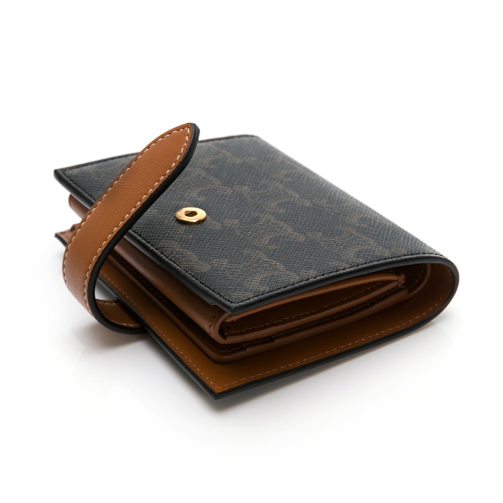 【CELINE 思琳】 CELINE TRIOMPHE 老花中線短夾 中夾-細節圖4