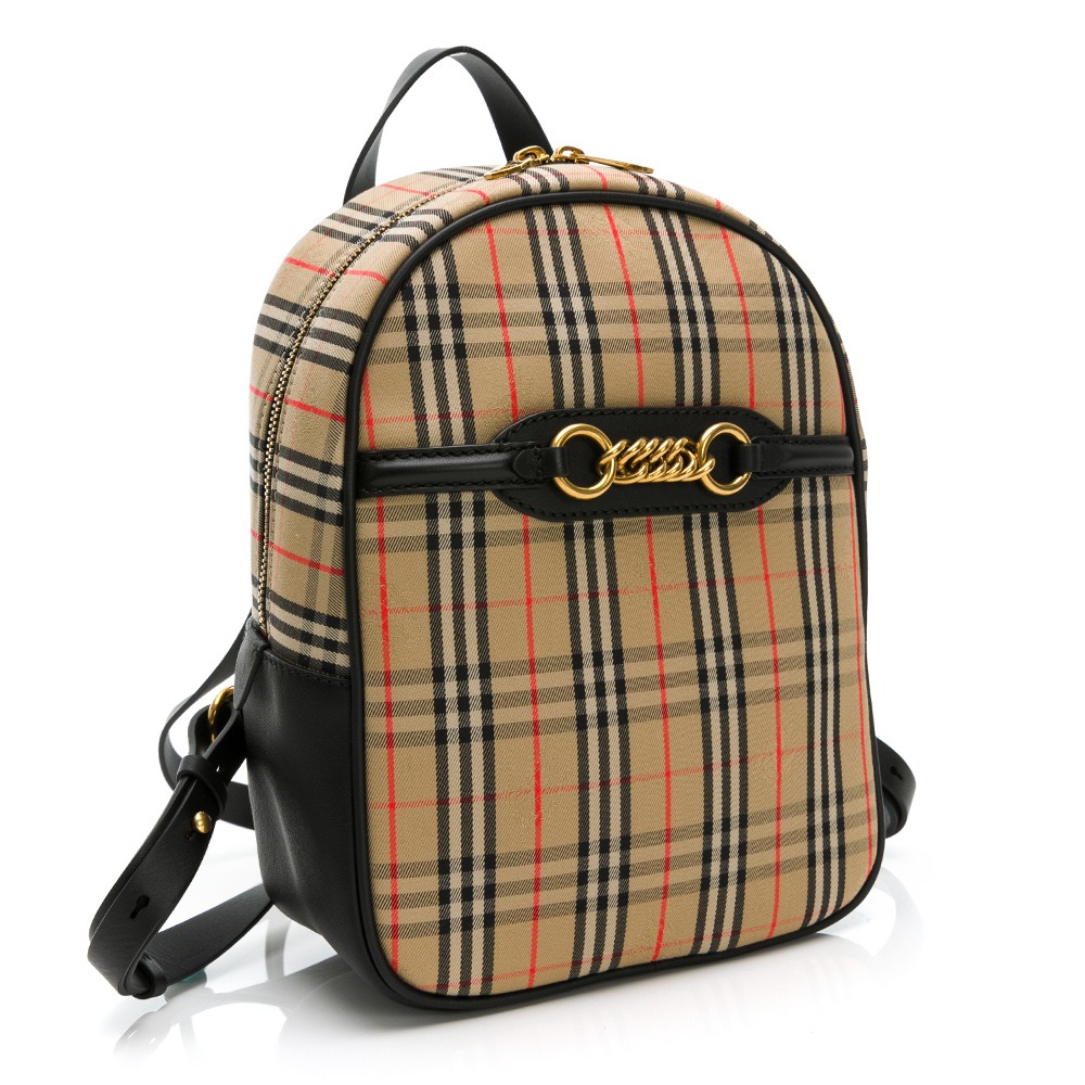 BURBERRY 巴寶莉 格紋拉鍊後背包__DVSHOP 保證正貨 台灣現貨不用等-細節圖2