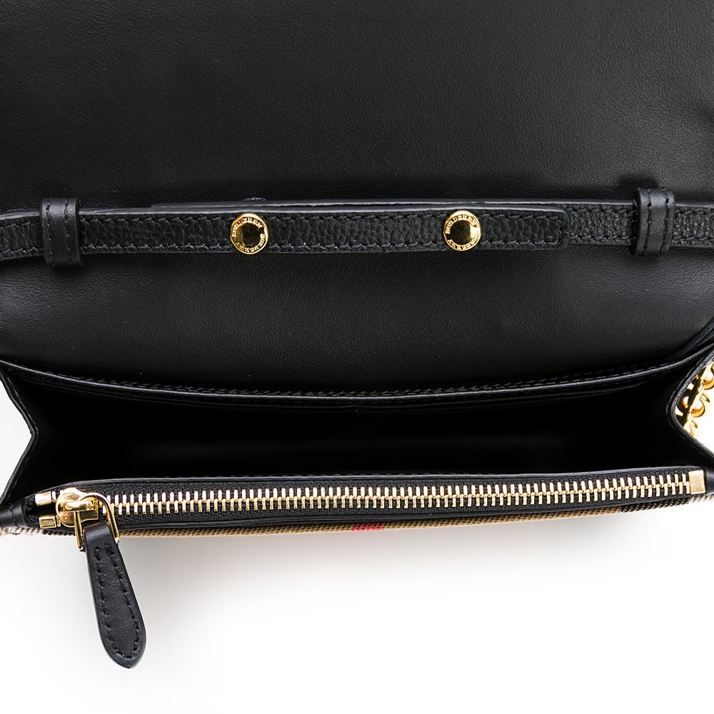 BURBERRY 巴寶莉 素面+格紋鍊帶吸釦式 小WOC__DVSHOP 保證正貨 台灣現貨不用等-細節圖4