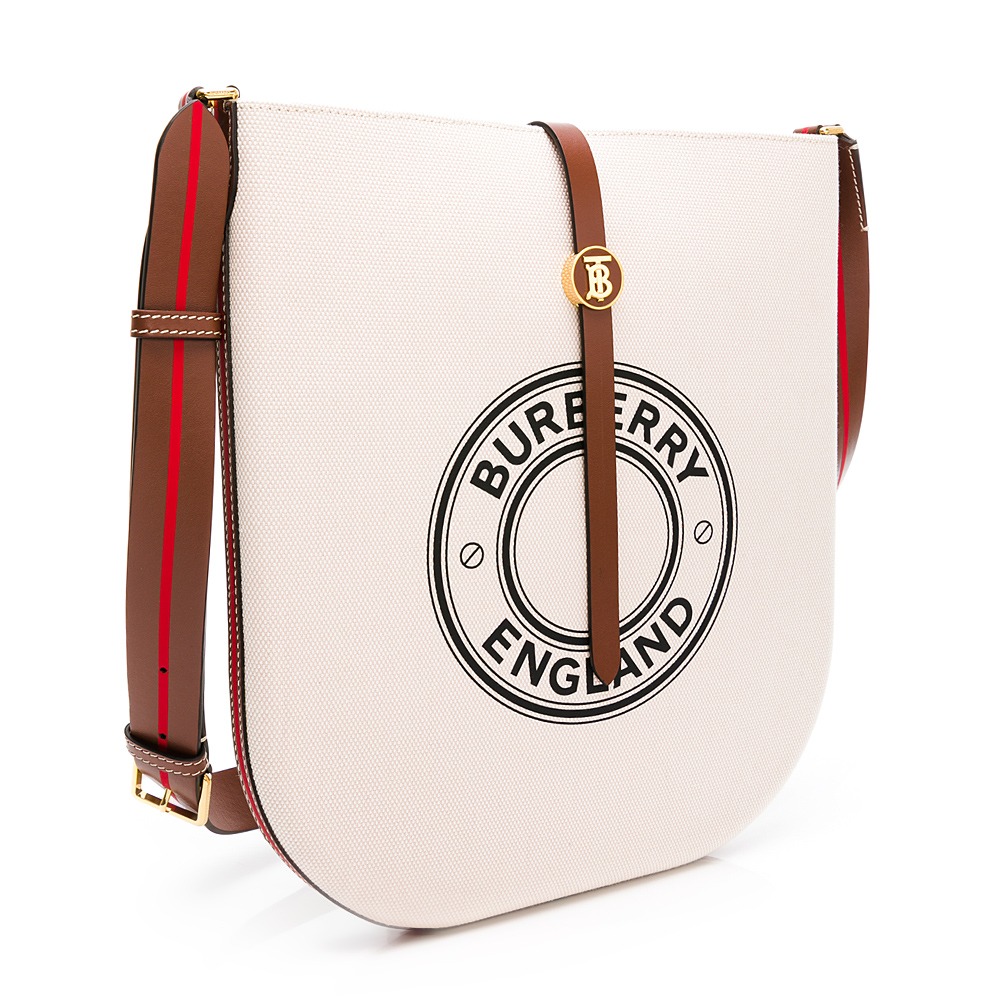 BURBERRY 巴寶莉  帆布圓圈logo 扁斜背包__DVSHOP 保證正貨 台灣現貨不用等-細節圖2