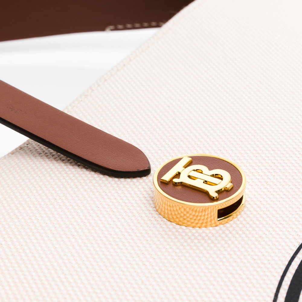 BURBERRY 巴寶莉  帆布圓圈logo 扁斜背包__DVSHOP 保證正貨 台灣現貨不用等-細節圖5