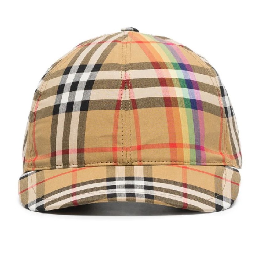BURBERRY 巴寶莉  彩虹格紋鴨舌帽棒球帽__DVSHOP 保證正貨 台灣現貨不用等-細節圖2