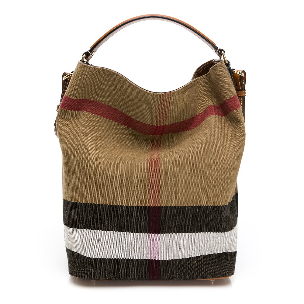 BURBERRY 巴寶莉  棉麻大水桶包__DVSHOP 保證正貨 台灣現貨不用等-細節圖2