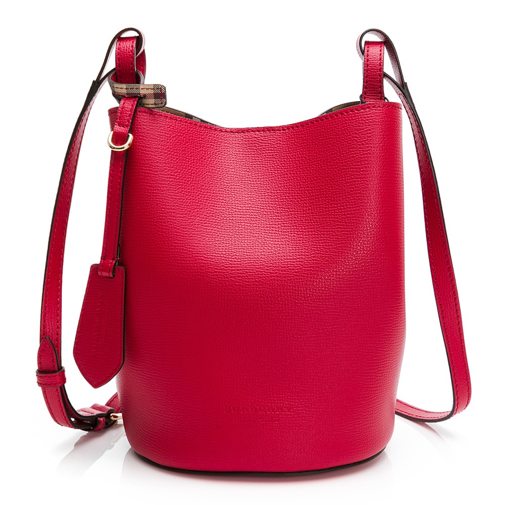 BURBERRY 巴寶莉 素面壓紋水桶包 內格紋__ DVSHOP 保證正貨 台灣現貨不用等-細節圖2