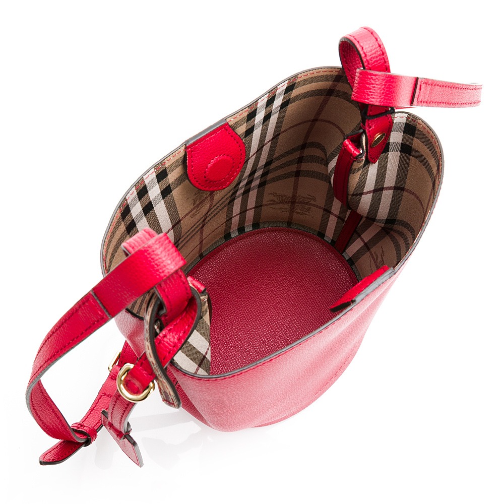 BURBERRY 巴寶莉 素面壓紋水桶包 內格紋__ DVSHOP 保證正貨 台灣現貨不用等-細節圖3