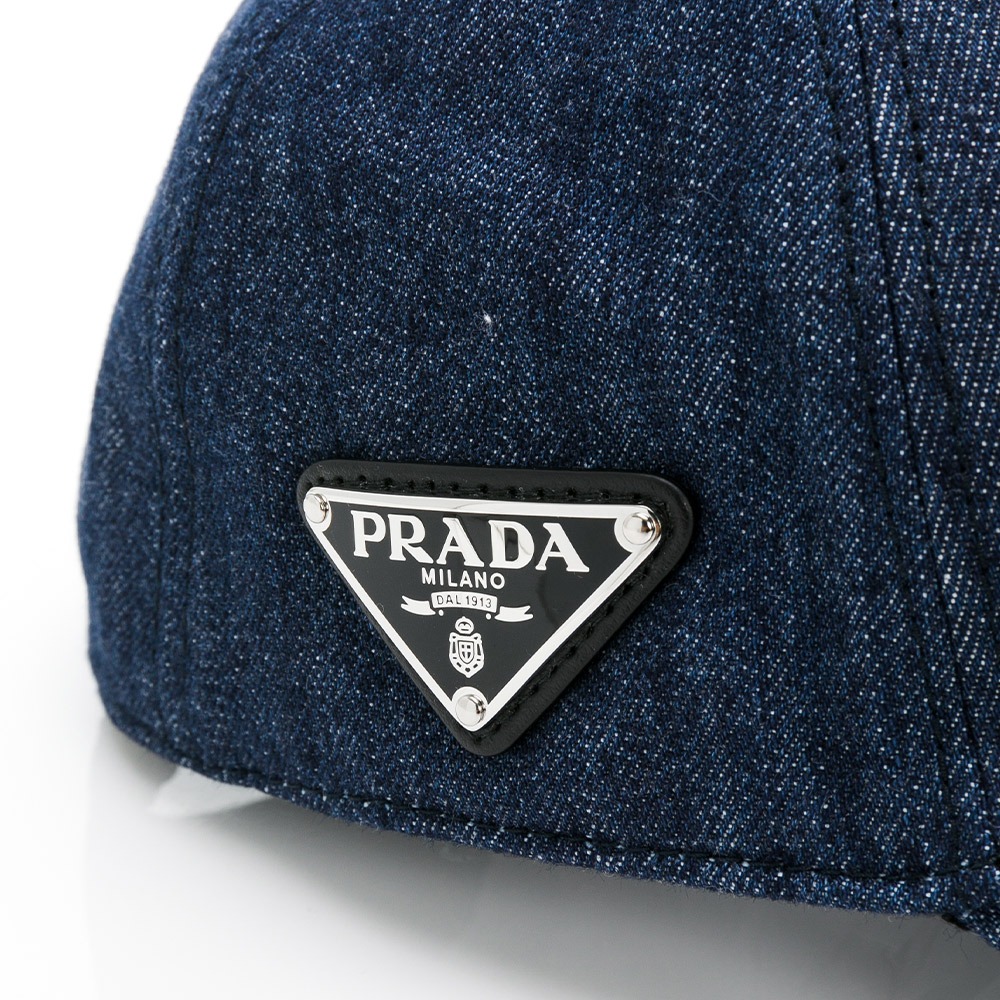 【PRADA 普拉達】PRADA  牛仔棒球帽 (藍-M) __DVSHOP 保證正貨 台灣現貨不用等-細節圖5