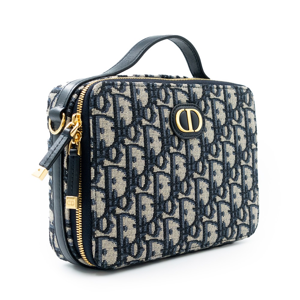 【DIOR 迪奧】DIOR 30 MONTAIGNE 方形手袋 (藍)  __DVSHOP 保證正貨 台灣現貨不用等-細節圖4