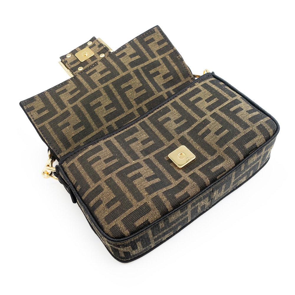 【FENDI 芬迪】 FENDI mini baguette 老花肩背手提法棍包 兩用包__DVSHOP 保證正貨 台灣-細節圖4