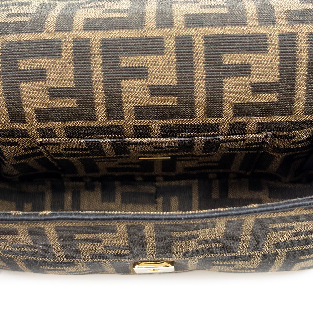 【FENDI 芬迪】 FENDI mini baguette 老花肩背手提法棍包 兩用包__DVSHOP 保證正貨 台灣-細節圖5