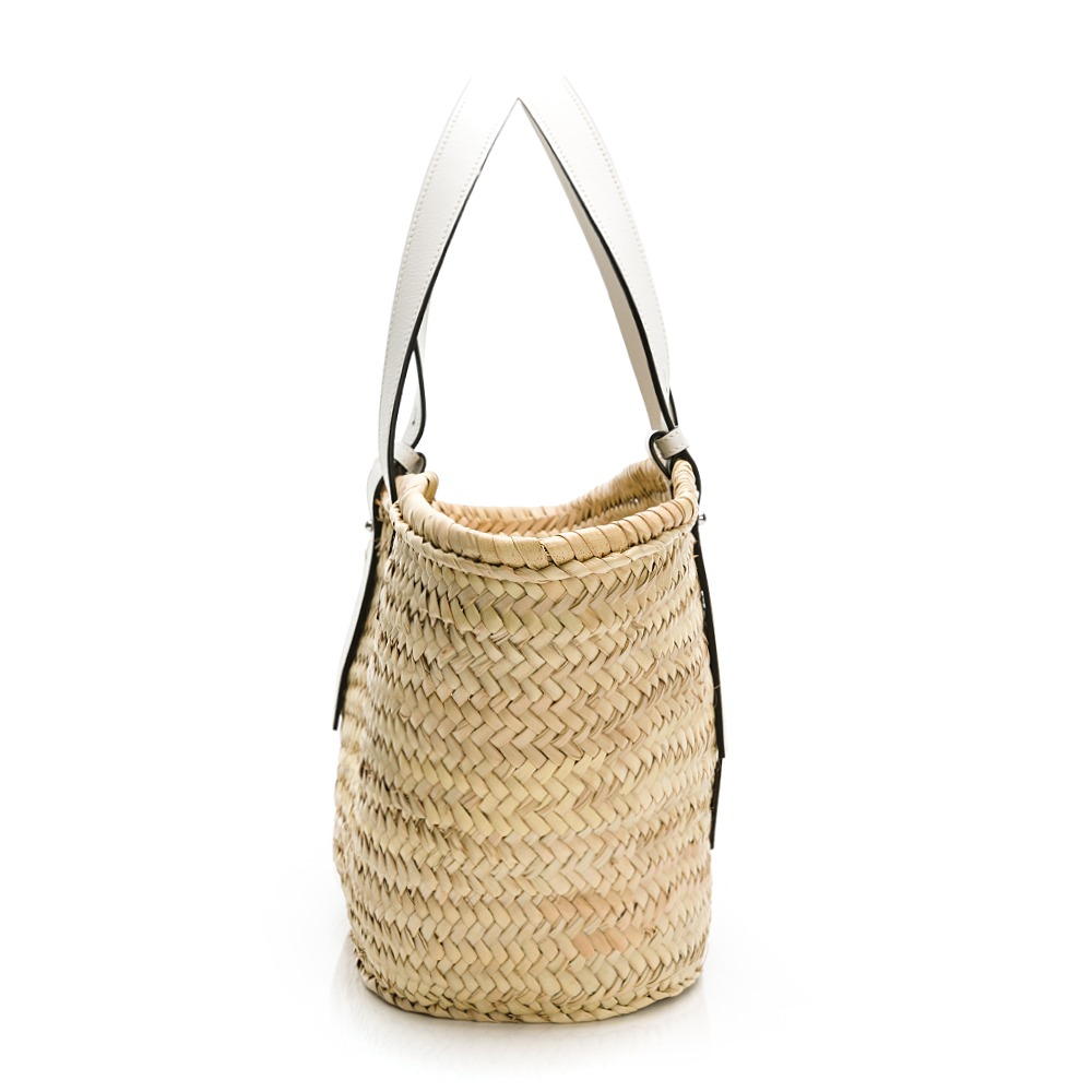 【LOEWE 羅威】 LOEWE 草編托特包 中 (白)  __DVSHOP 保證正貨 台灣現貨不用等-細節圖2