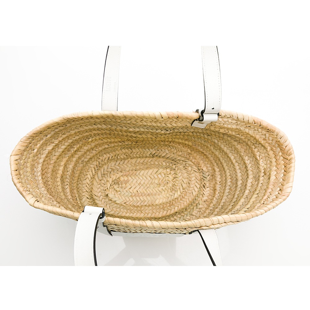 【LOEWE 羅威】 LOEWE 草編托特包 中 (白)  __DVSHOP 保證正貨 台灣現貨不用等-細節圖4