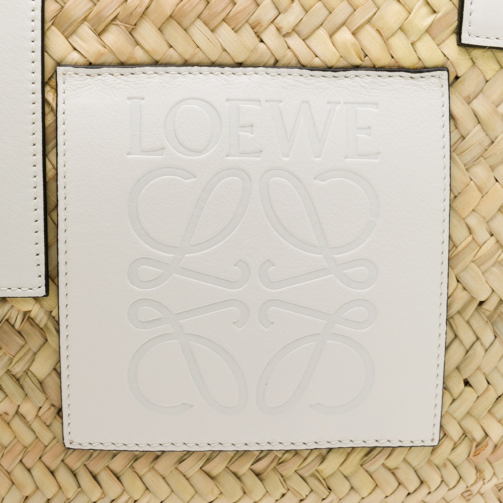 【LOEWE 羅威】 LOEWE 草編托特包 中 (白)  __DVSHOP 保證正貨 台灣現貨不用等-細節圖5