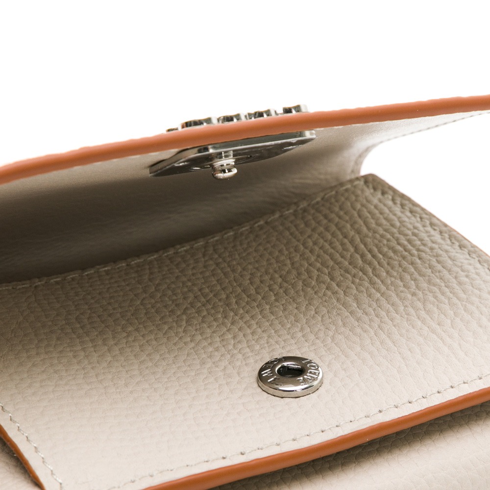 【LOEWE 羅威】 LOEWE 銀翻釦三折短夾 (淺棕色)   __DVSHOP 保證正貨 台灣現貨不用等-細節圖6