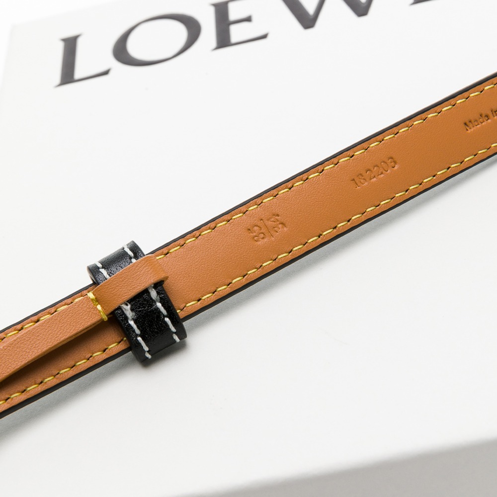 【LOEWE 羅威】 LOEWE L logo細皮帶 (黑-90)  __DVSHOP 保證正貨 台灣現貨不用等-細節圖5