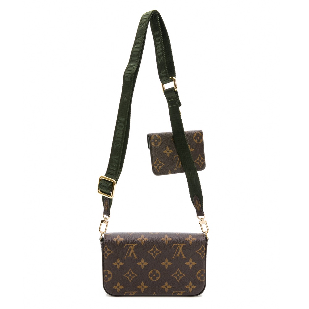 【LOUIS VUITTON 路易威登】 LV 老花二合一斜背包 (綠背帶)  __DVSHOP 保證正貨台灣現貨不用等-細節圖3