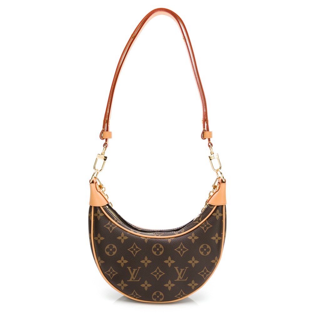 【LOUIS VUITTON 路易威登】 LV 鍊帶彎月側背包 (棕色)  __DVSHOP 保證正貨 台灣現貨不用等-細節圖3