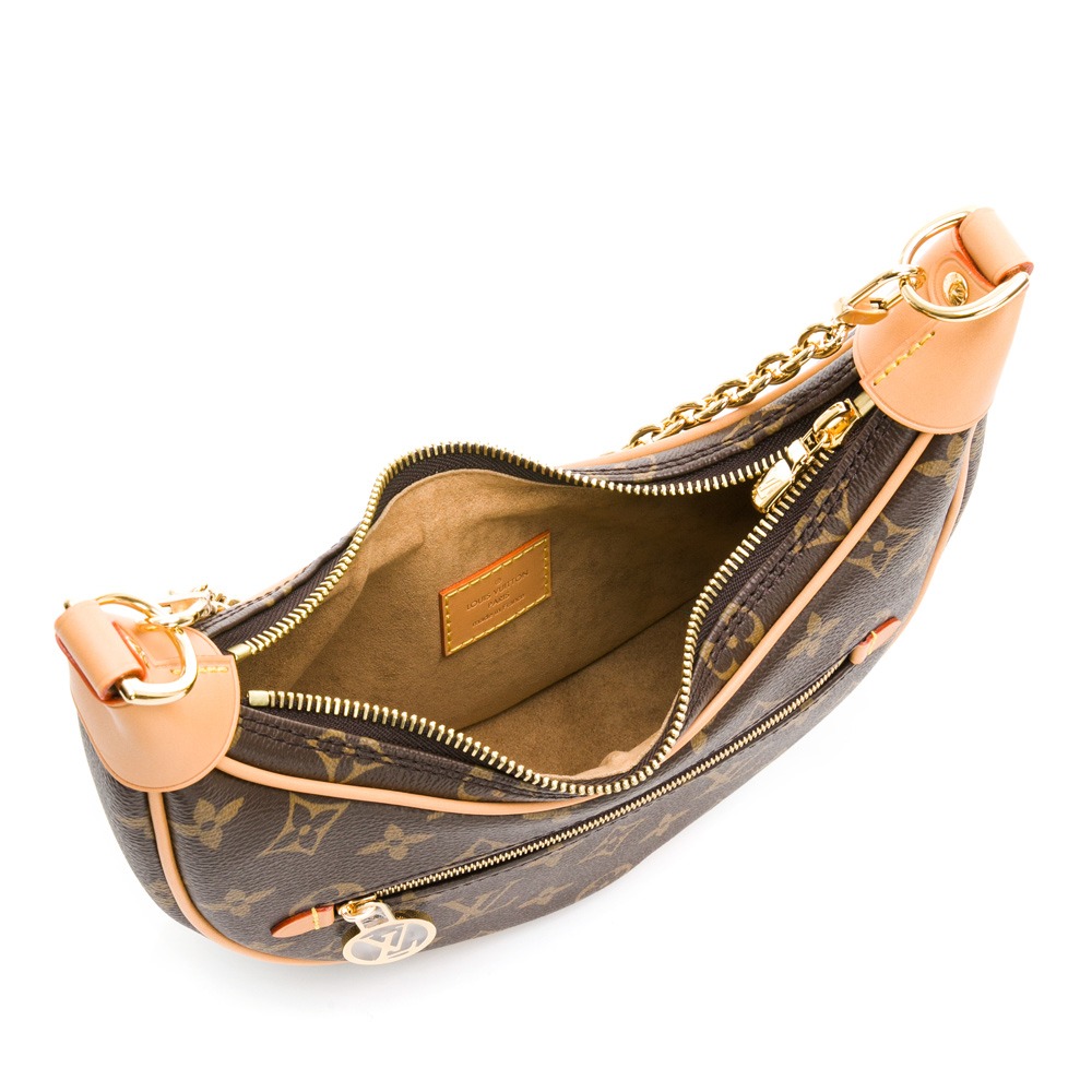 【LOUIS VUITTON 路易威登】 LV 鍊帶彎月側背包 (棕色)  __DVSHOP 保證正貨 台灣現貨不用等-細節圖4