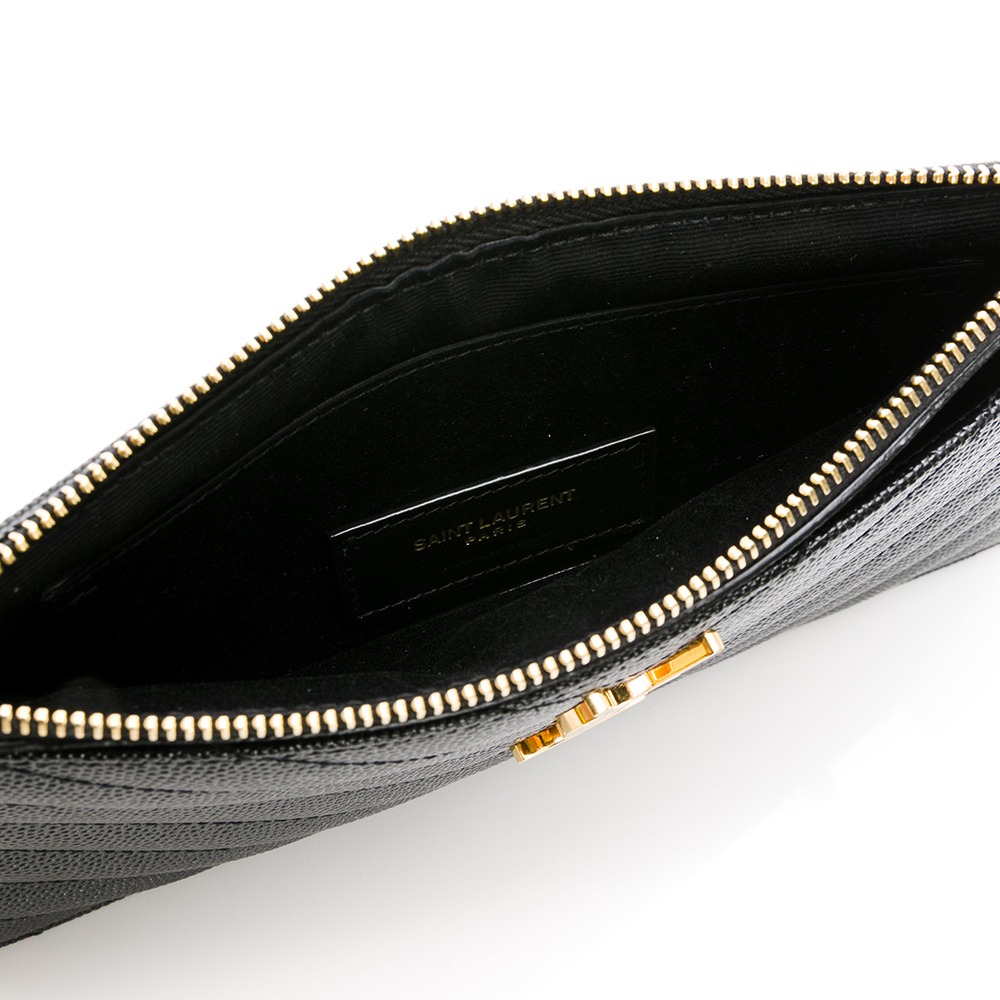 【YSL 聖羅蘭】 YSL 手拿扁長夾 (黑金)  __DVSHOP 保證正貨 台灣現貨不用等-細節圖4