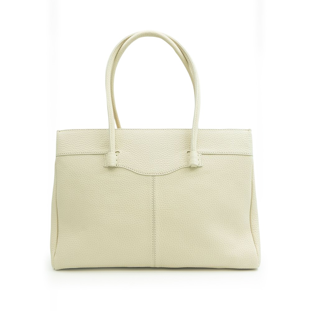 【TODS】 TODS 經典品牌LOGO小牛皮肩背/手提托特包 (乳白)  __DVSHOP 保證正貨 台灣現貨不用等-細節圖2